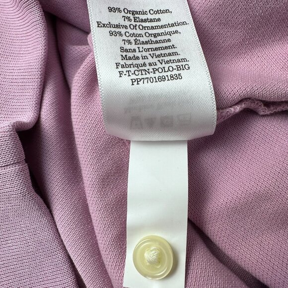 NWOT Everlane Women's The Organic Cotton Big Polo Short Sleeve Shirt Top, Mauve - Picture 9 of 12